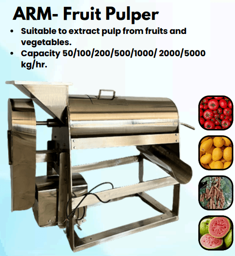 Fruit Pulper manufacturer in India - AREIUM Food Machines