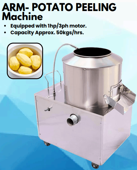 Potato Peeling Machine manufacturer in India - AREIUM Food Machines