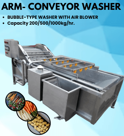 Fruit & Vegetable Washer manufacturer in India - AREIUM Food Machines